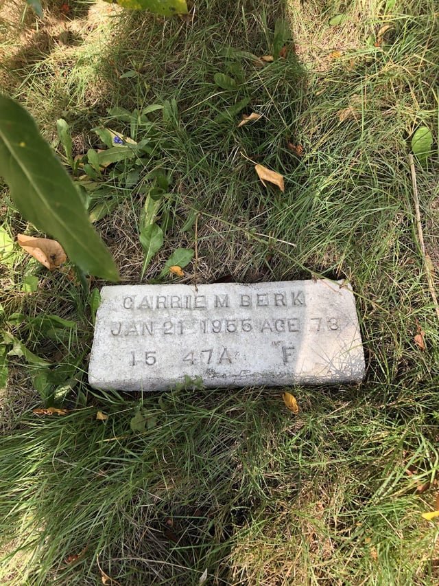Help me find the original home of this abandoned headstone?