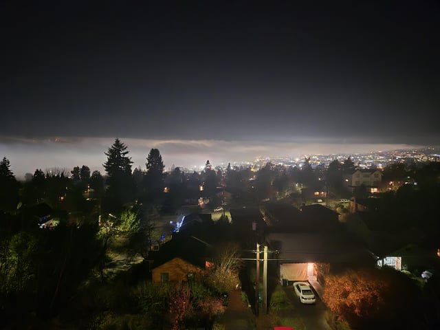 Caught the fog rolling in last night