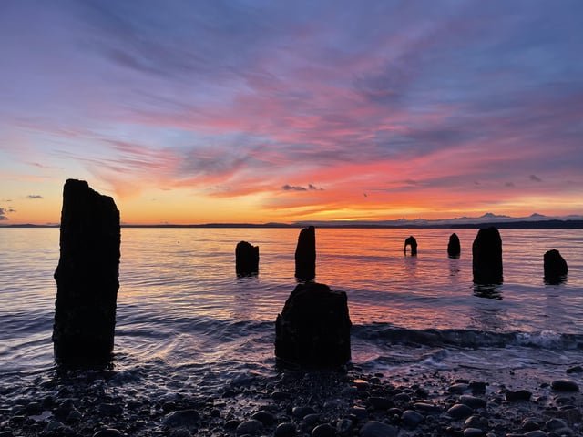 Thanksgiving sunset from Richmond Beach