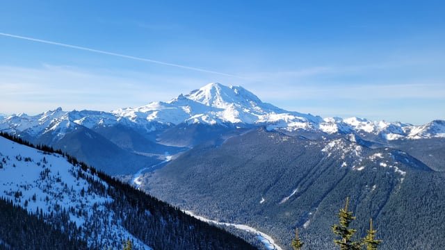 Mount Rainier yesterday