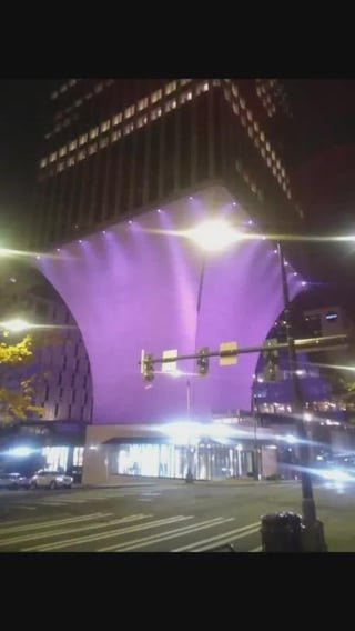 Beautiful Building at Night: Downtown Seattle on 5th Avenue