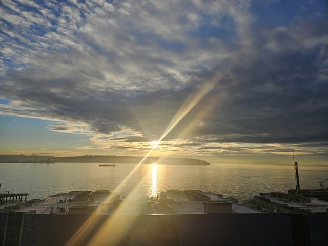 Sunset at the market Thursday