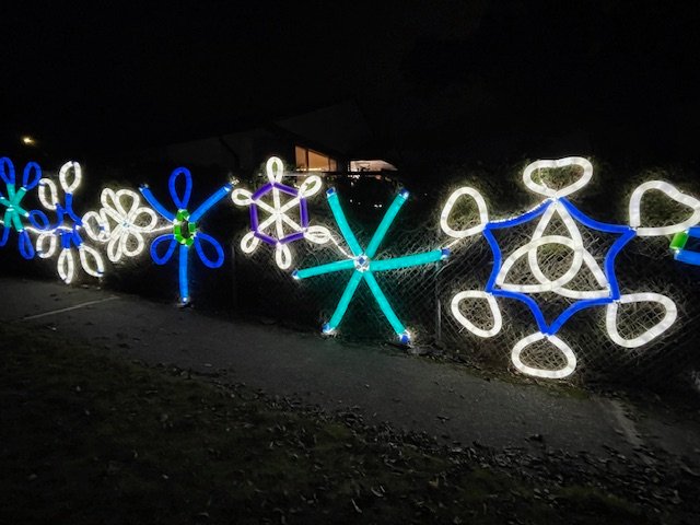 TONIGHT’S LIGHTS: ‘All aglow’ on a fence