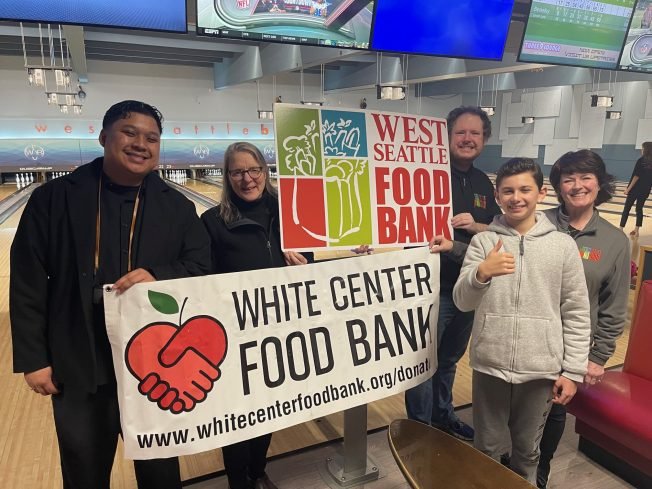 FOLLOWUP: West Seattle, White Center Food Banks celebrate Nathan Tavel’s big bowling benefit