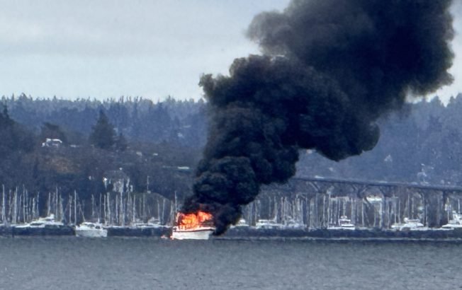 FOLLOWUP: Burned boat still sunken, as investigation continues