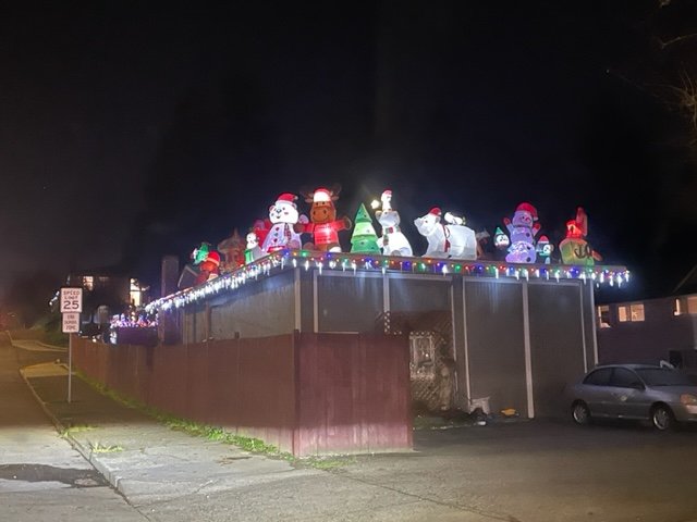 TONIGHT’S LIGHTS: Up on the roof