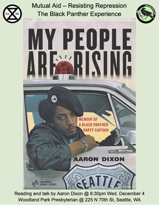 Founder of Seattle Black Panthers speaking on Weds