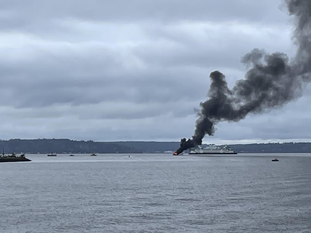 Boat fire Alki- all passengers rescued!