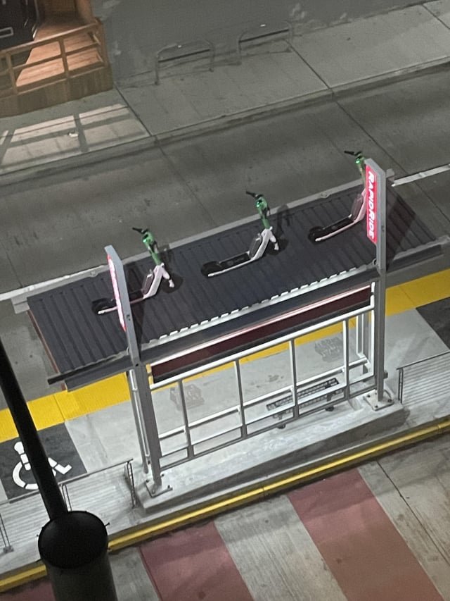 Scooters on the roof