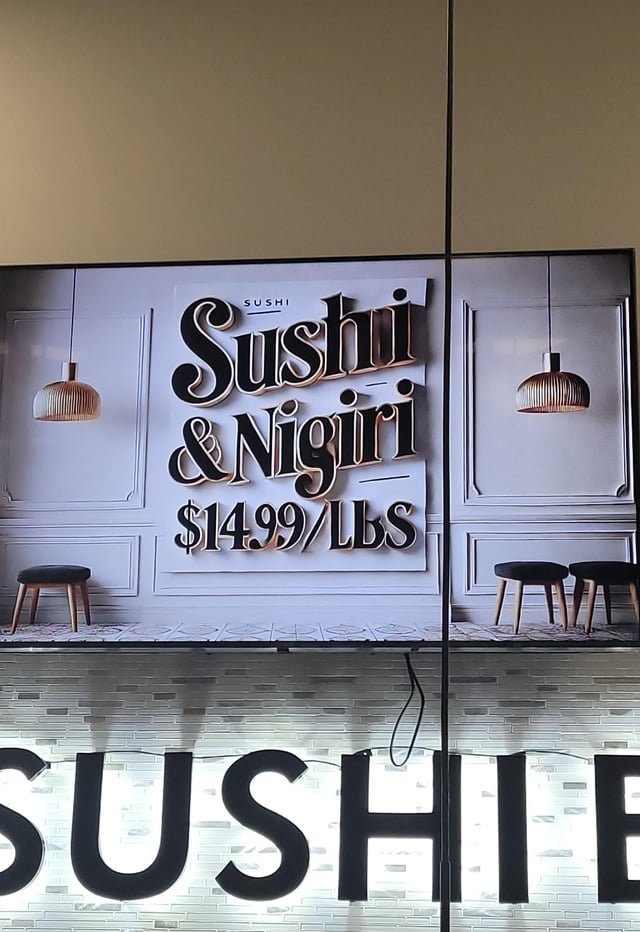 Ai generated sign at FOB Sushi? 🫥