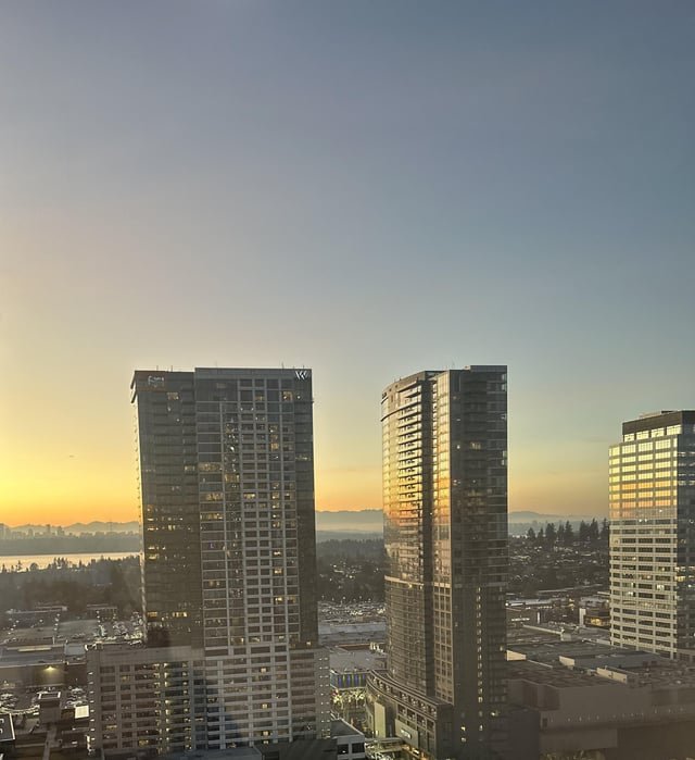 I have no complaints about the gloomy weather but I do love these sunsets