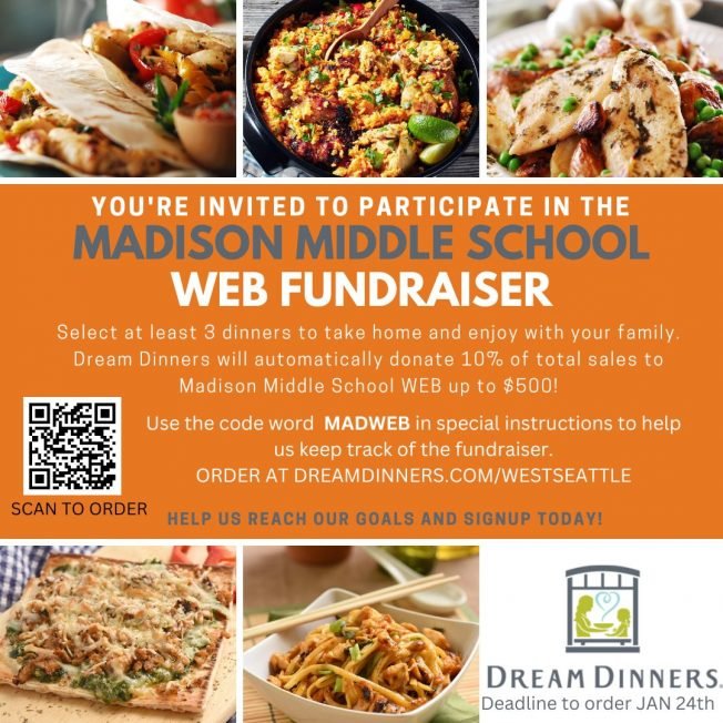 YOU CAN HELP: Dream Dinners West Seattle fundraiser for Madison Middle School’s WEB program