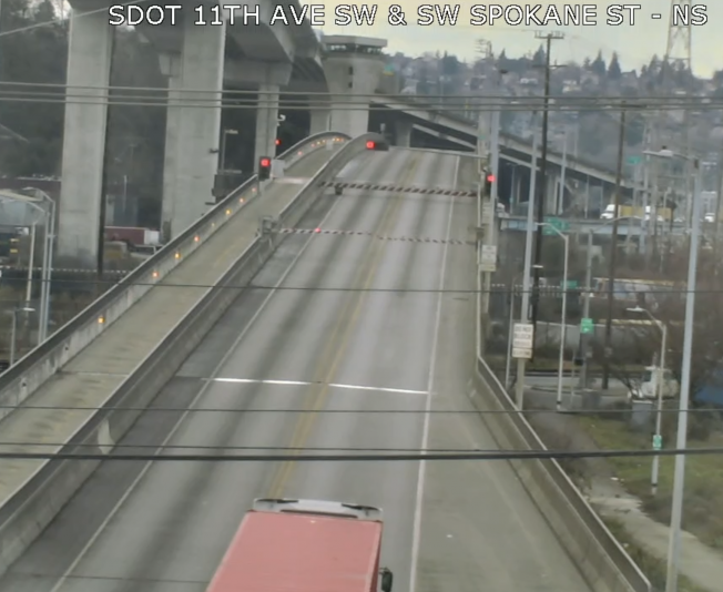 TRAFFIC ALERT: West Seattle low-bridge trouble for second time today; bike/foot path is open