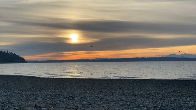 Tonight’s sunset from Carkeek.