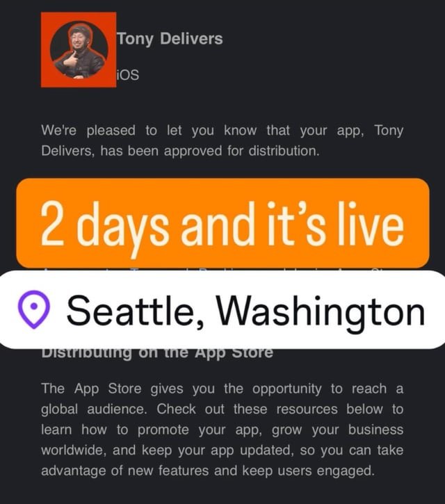 A new delivery app in Seattle