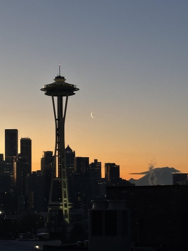 Pretty Crescent Moon This Morning