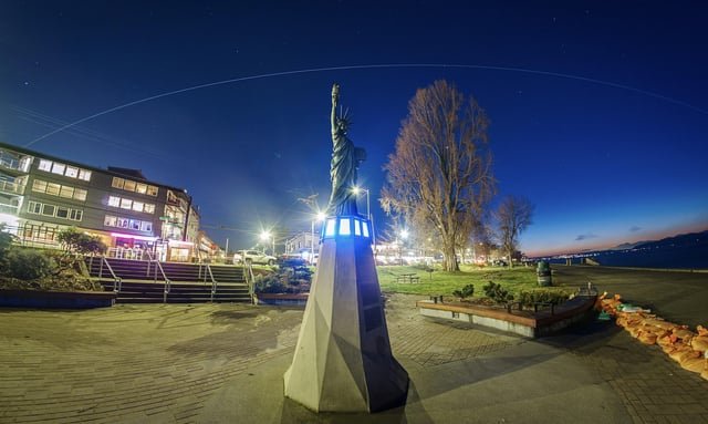 The ISS over Alki Beach last night