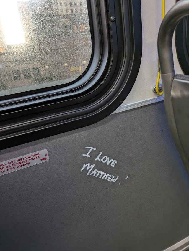 Matthew! If you’re riding the E-Line, someone loves you!