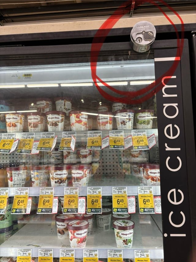 Ice cream locked up