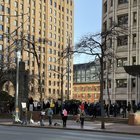 Outside federal building on 2nd Ave