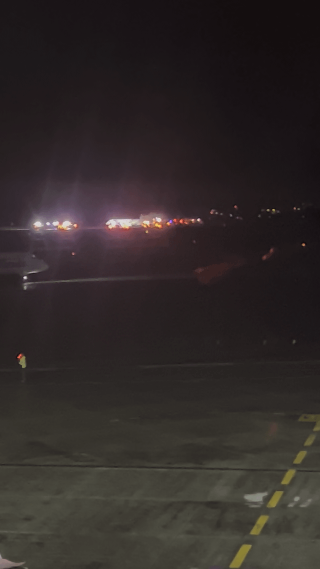 Plane getting hosed at SeaTac