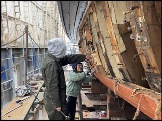 Seattle’s Virginia V, possibly the last operating wood passenger steamship in the world, in for biannual haulout.
