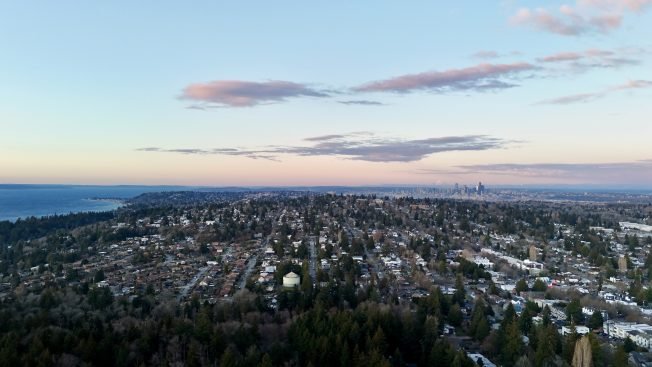 WEST SEATTLE WEATHER: View from the sky as another alert kicks in