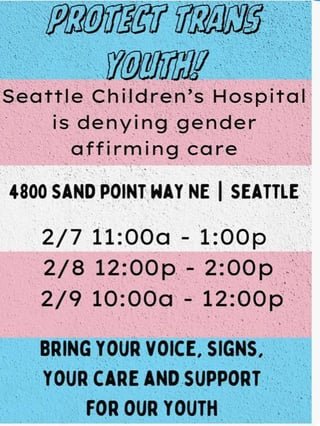 Trans allies – 3 days of protest!