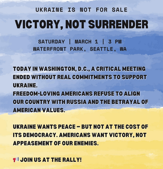 Emergency rally in support of Ukraine tomorrow after Oval Office meeting with Zelenskyy