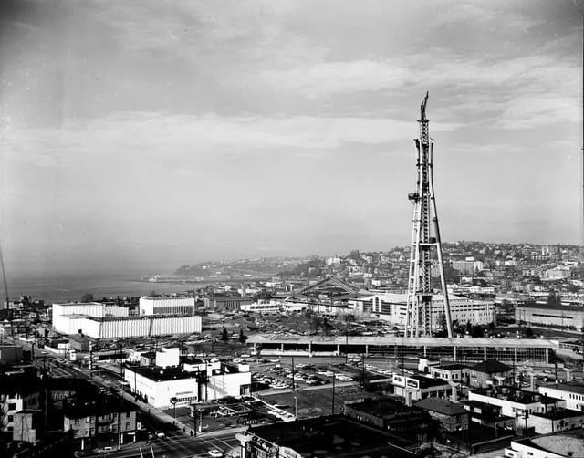 Construction of the Space Needle, 1961