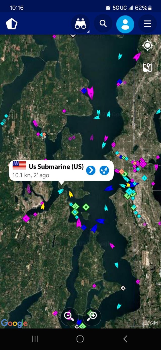 Nuclear submarine passing Seattle soon