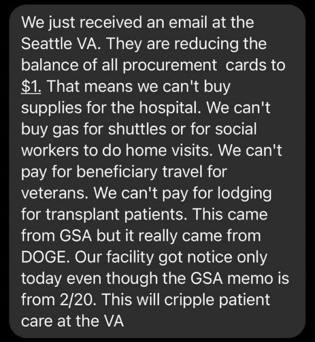 Does anyone here work at the VA?