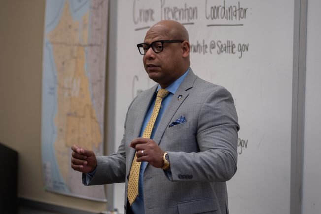 VIDEO: New SPD Chief Shon Barnes describes ‘Seattle-Centric Policing’ concept while guest-starring at Southwest Precinct Advisory Council’s relaunch