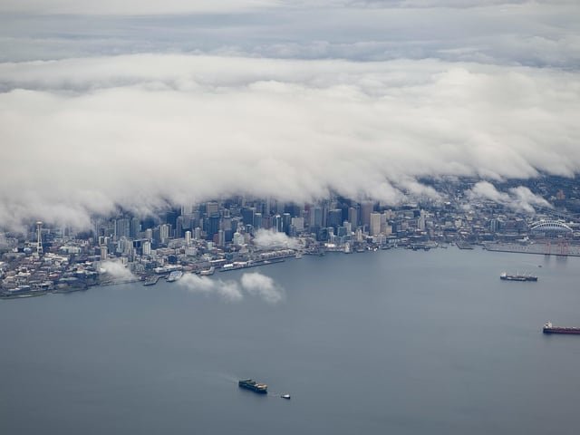 I love it when the clouds give our lovely city a little hug.