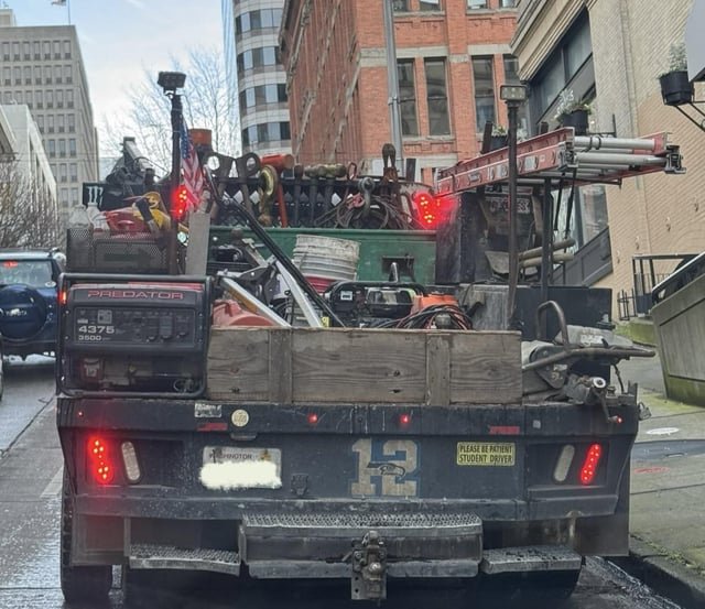 Student Driver Really Putting in the Work