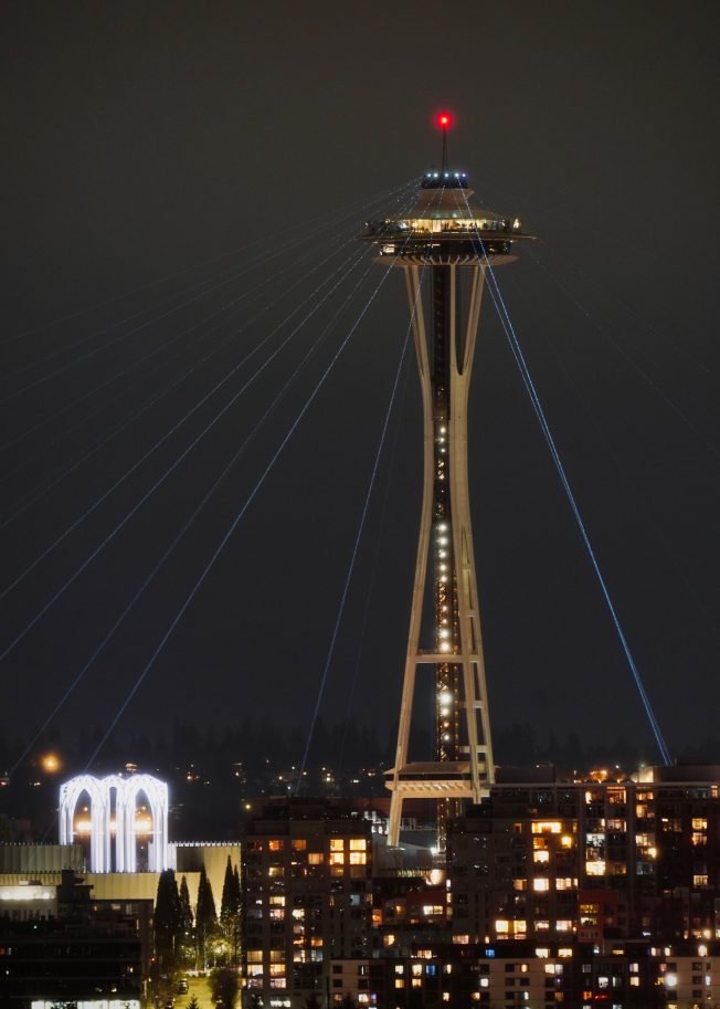 VIDEO: Space Needle hosts GuideStar laser art