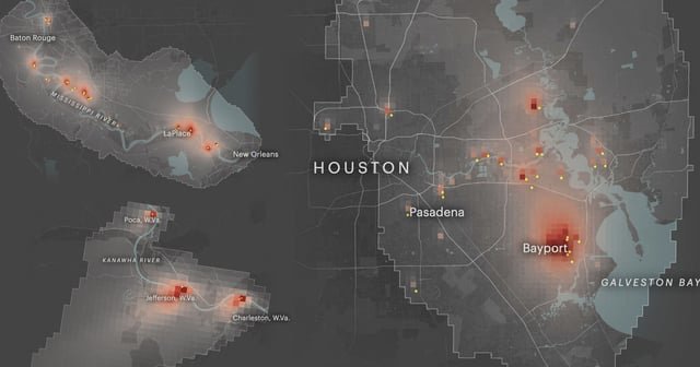 Propublica made an Industrial Air Pollution map