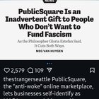 So you don’t want to fund fascism in Seattle?