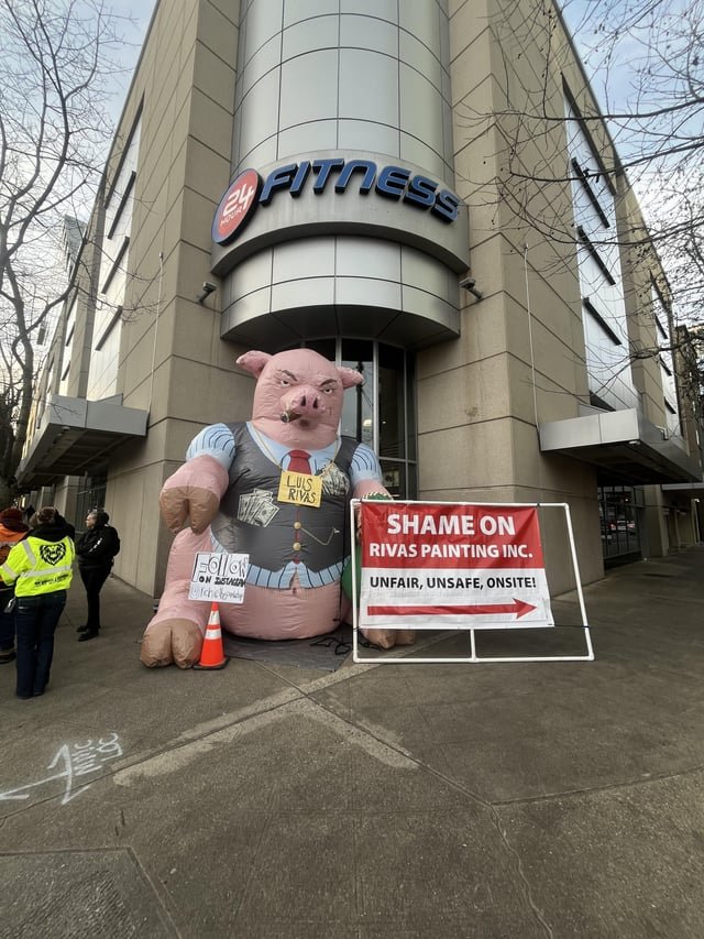 Wholesome protest in Denny Triangle