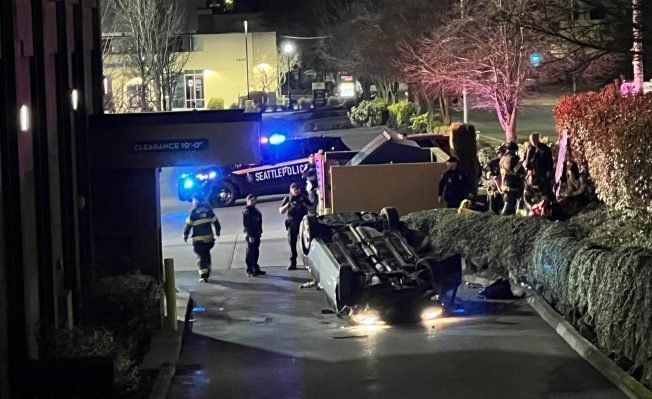 UPDATE: Flipped-car crash reported at Westwood Village