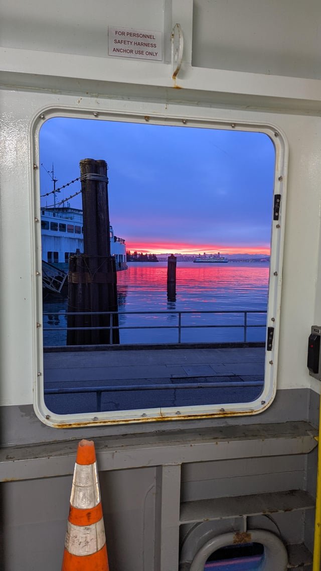 A different perspective of today’s sunrise