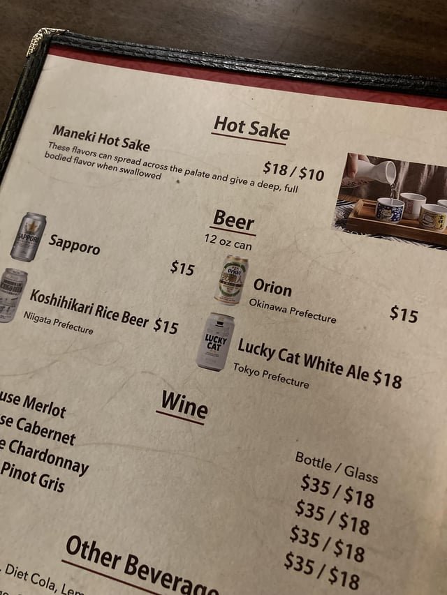 Maneki out here charging $15 for a can of beer