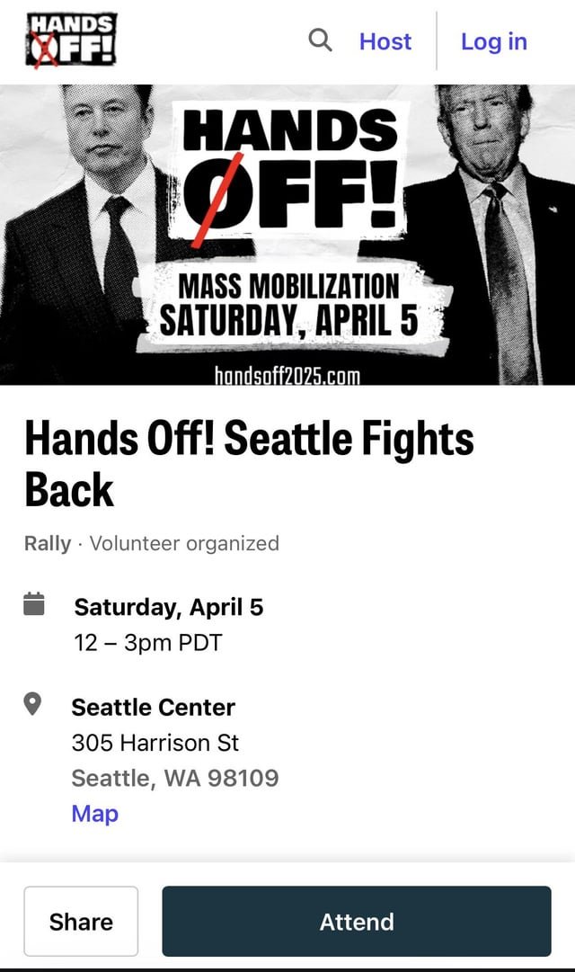 Nation wide Hands Off Protest April 5