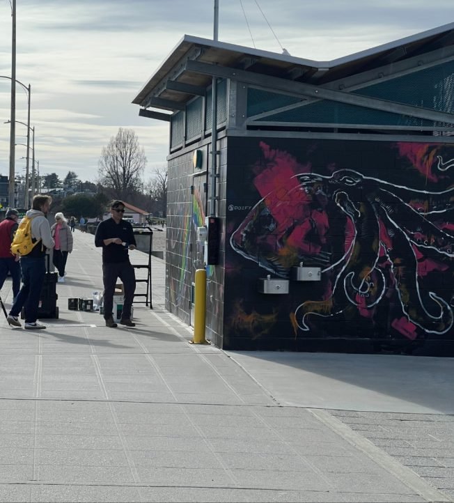 FOLLOWUP: Artist Dozfy restores vandalized Alki Beach mural