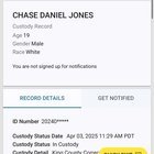 CHASE JONES: the driver who killed 4 people in Renton after colliding at 112mph in March 2024 has been booked into King County Corrections