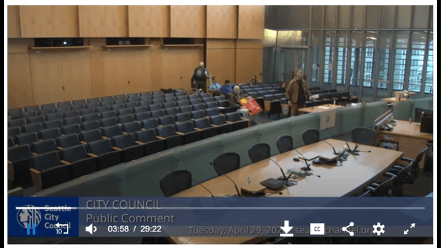 Former Marine’s emotional address to City Council yesterday; follow-up remarks from CM Rinck