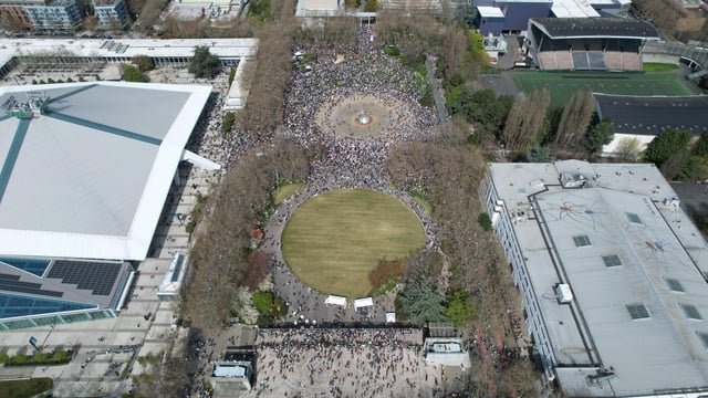 An aerial picture from yesterday’s rally.