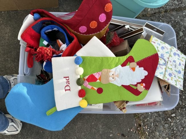 READER REPORT: Box of Christmas items found. Stolen/dumped?