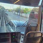 Car on tracks moved with forklift