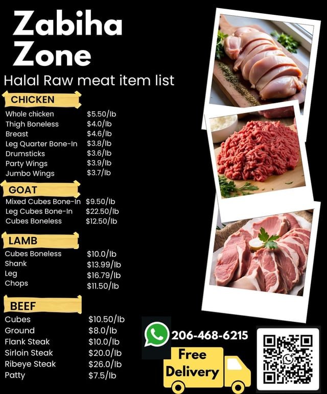 Fresh Halal meat with FREE home delivery